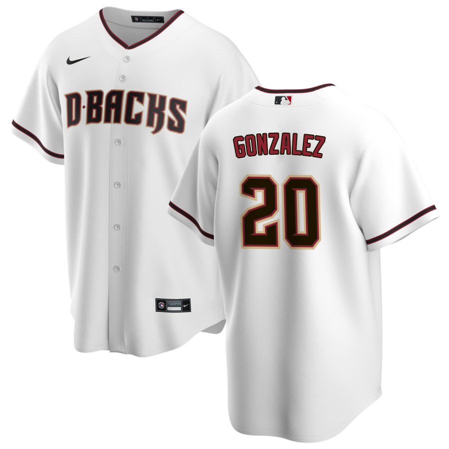 Nike Men #20 Luis Gonzalez Arizona Diamondbacks Baseball Jerseys Sale-White